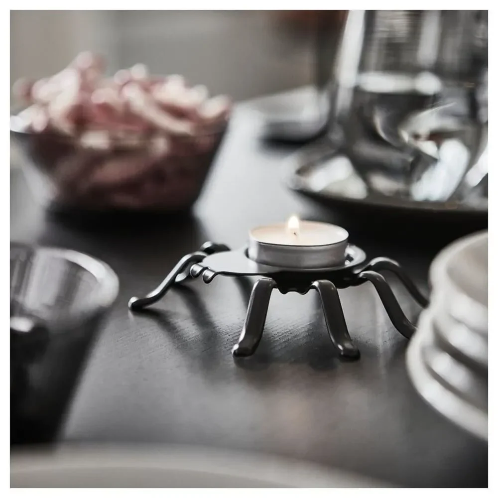IKEA Kustfyr Spider Tealight Holder Black Decor 1